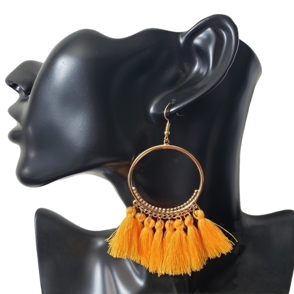 Fashion Jewelry French Hook Tassel Earrings Sz OS